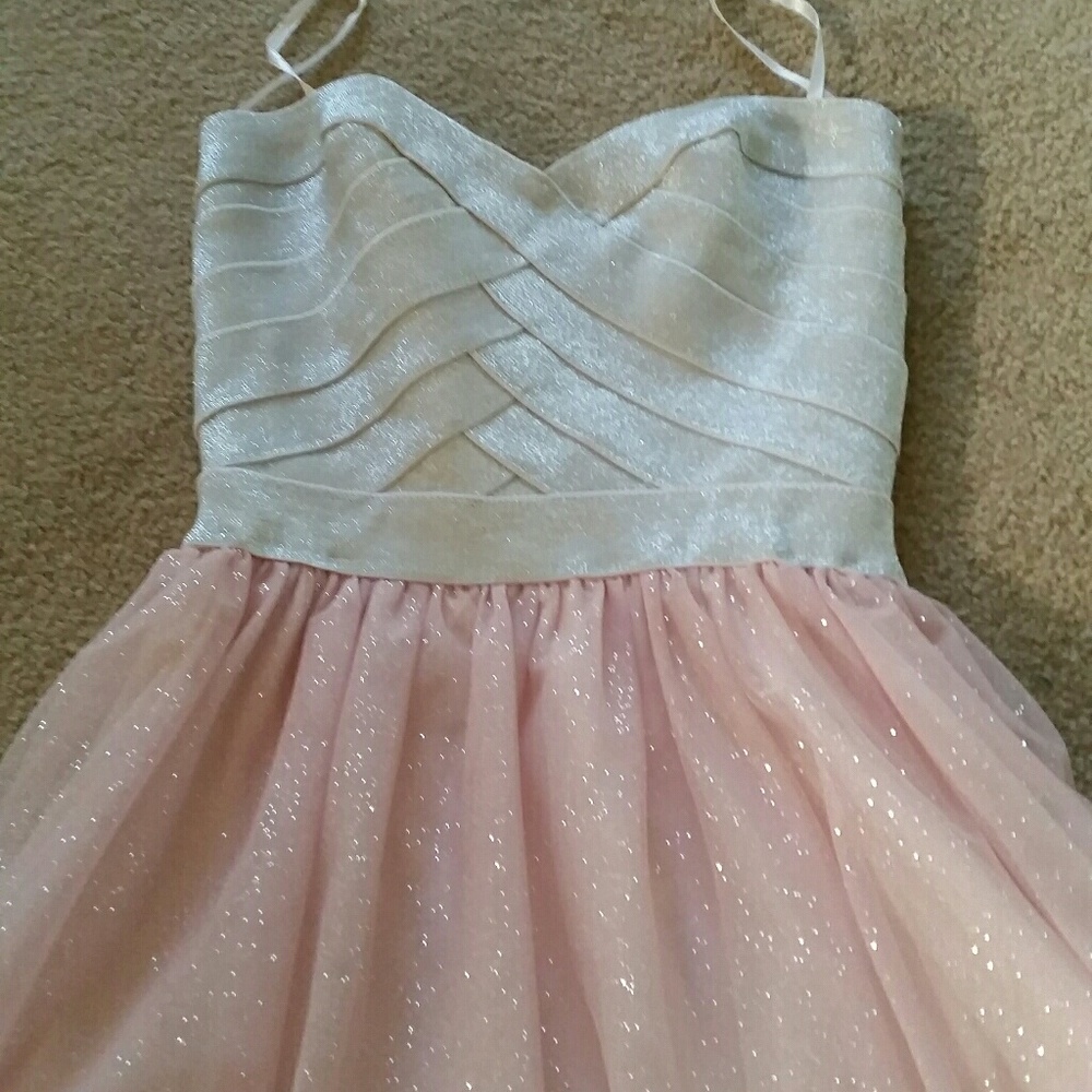 Silver & pink dress